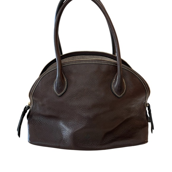 Dooney & Bourke Vintage Dark Brown Leather Handbag - Picture 3 of 9